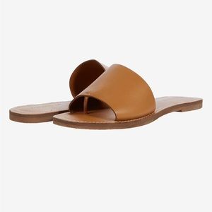 NWOT Madewell The Boardwalk Tan Leather Slides